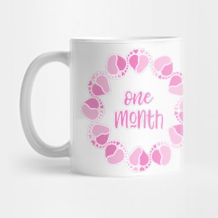 Baby one month milestone for girl Mug